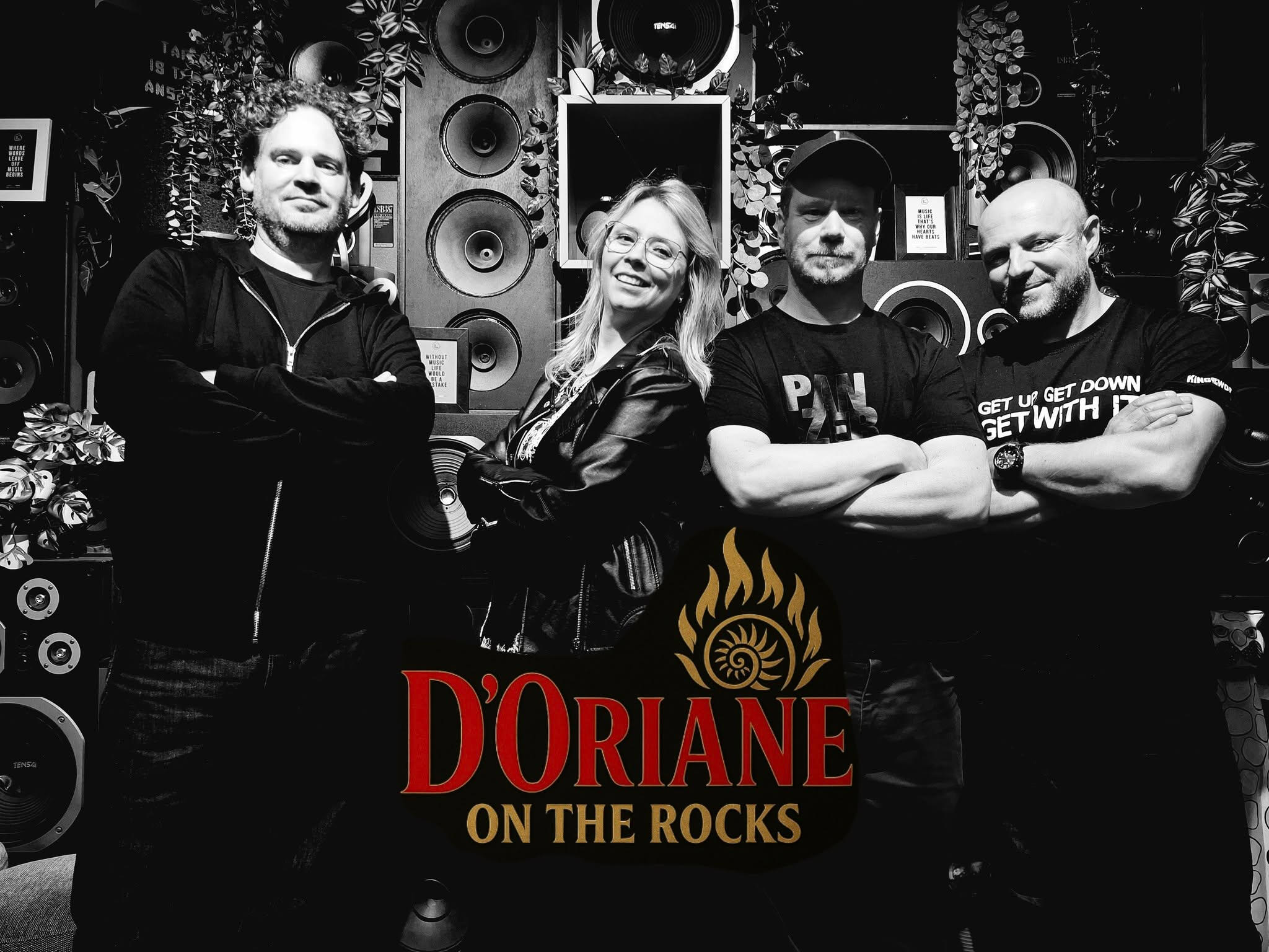 D´Oriane band pic Michael, D´O, Stijn, Steph